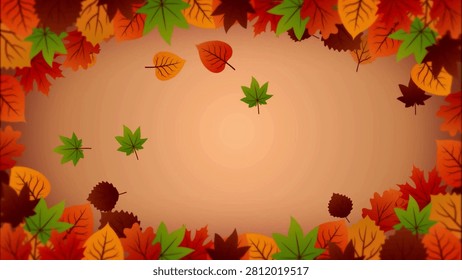 Falling autumn maple leaves Fall Realistic3D 4K loop Animation Alpha channel Falling leaves of maple Loop Luma matte background of your choice