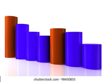 Colorful Chart Design Bright 3d Diagram Stock Vector (Royalty Free ...