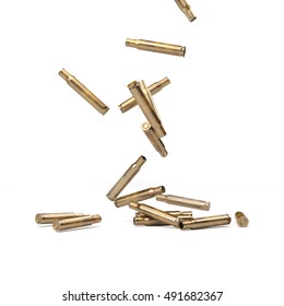 Falling Bullet Shells - 3D Illustration