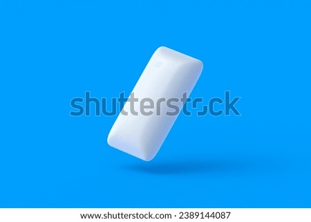 Falling chewing gum. Mint bubblegum. 3d render
