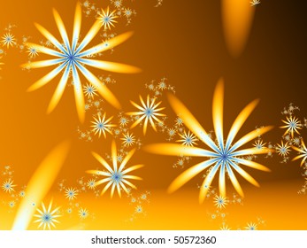 falling flowers abstract