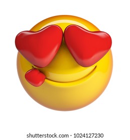 Falling Love Emoji Heart Shaped Eyes Stock Illustration 1024127230 ...
