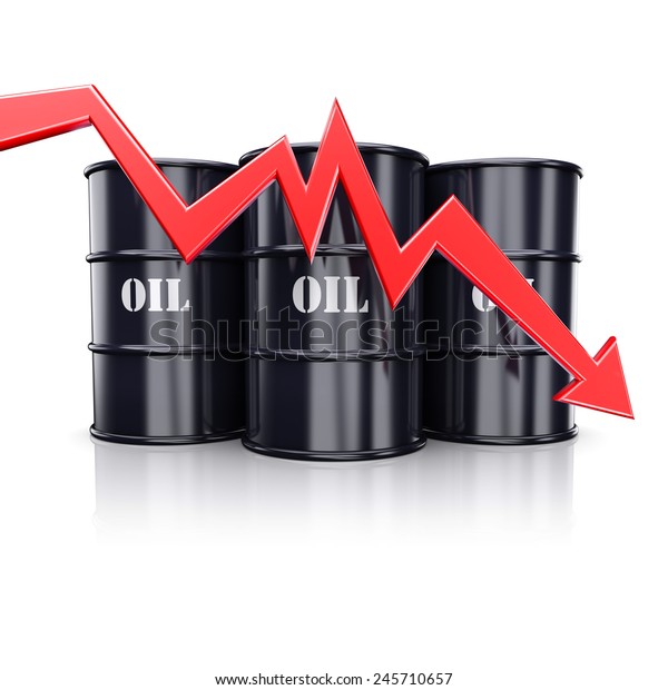 Falling Oil Price Red Arrow Graph Stock Illustration 245710657 5031