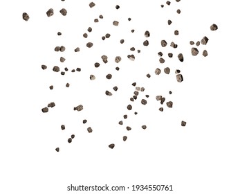 Falling Rocks Isolated On White Background.3d Rendering Illustration.