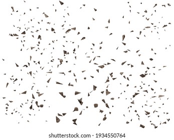 Falling Rocks Isolated On White Background.3d Rendering Illustration.