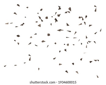 Falling Rocks Isolated On White Background.3d Rendering Illustration.