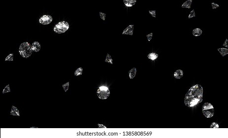 Similar Images, Stock Photos & Vectors of sparkling diamonds on black ...