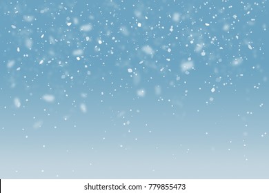 Falling Snow On Blue Background Stock Illustration 779855473 | Shutterstock