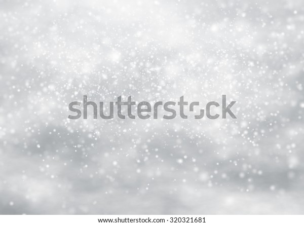 青の背景に降る雪 のイラスト素材