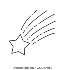 Falling Star concept line icon. Simple element illustration. Falling Star concept outline symbol design from space set. Can be used for web and mobile on white background on white background