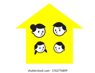 A Familly In A  Home