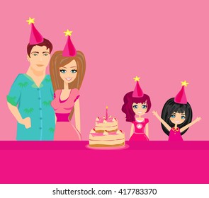 family birthday party  - Powered by Shutterstock