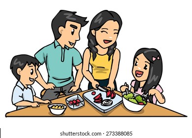 Family cooking - Powered by Shutterstock