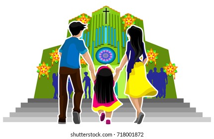 Family Going To Church Stock Illustrations Images Vectors Shutterstock