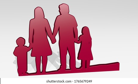 Muslim Son Shakes Hands Apologizing Parents Stock Vector (Royalty Free ...