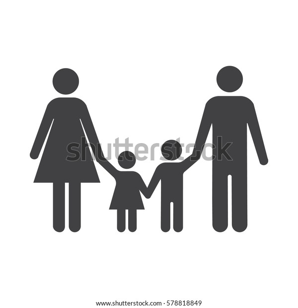 Family Icon Family Icon On The White Background