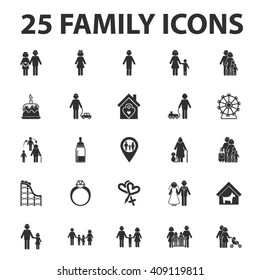 Family Icons Set Stock Illustration 409119811 | Shutterstock