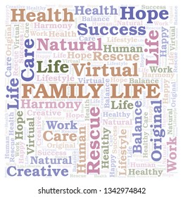 Family Life Word Cloud Stock Illustration 1342974842 | Shutterstock