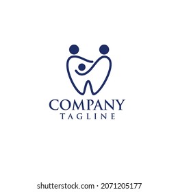 FAMILY Teeth Logo; Modern, Unique, Simple And Techie Lettermark Tooth Logo For Dentist, Orthodontics And Toothpaste Brand. Conveys Sleek, Cool, Stylish And Professional Services.