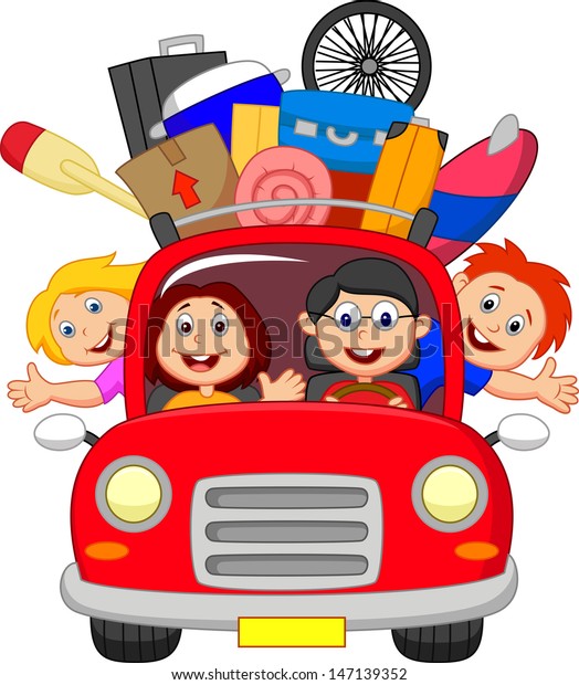 Family traveling with
car