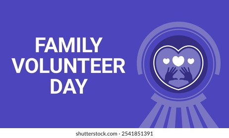 Family Volunteer Day simple clean holiday banner design - Powered by Shutterstock