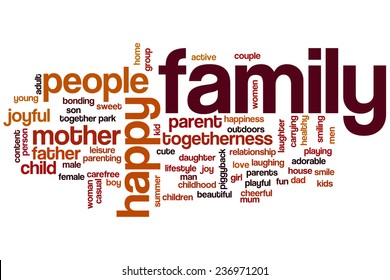 Family Word Cloud Concept