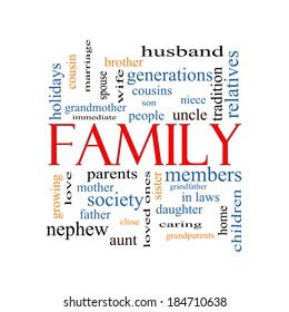 Family Word Cloud Concept Great Terms Stock Illustration 184710638 ...