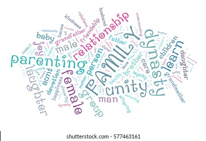 Family Word Cloud Made Words Related Stock Illustration 577463161 ...