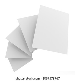 Fan Leaflets Sheets Paper A4 Size Stock Illustration 307323446