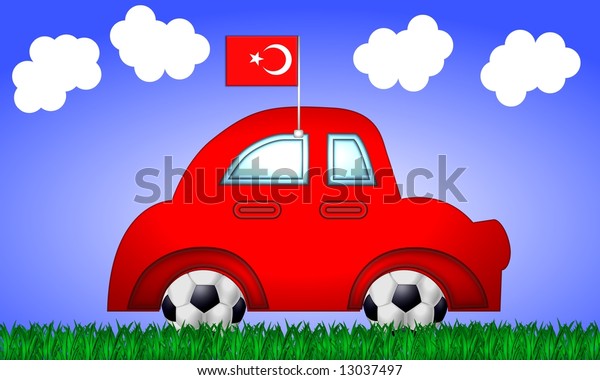 fan car turkey -\
european soccer\
championhip