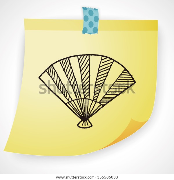 Fan Doodle Stock Illustration 355586033