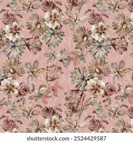 fancy allover pattern seamless floral pattern new digital print textile design