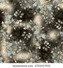 fancy allover pattern seamless floral pattern new digital print textile design