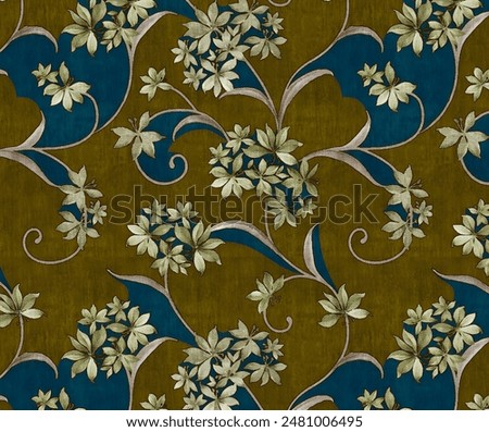 fancy allover pattern seamless floral pattern new digital print textile design