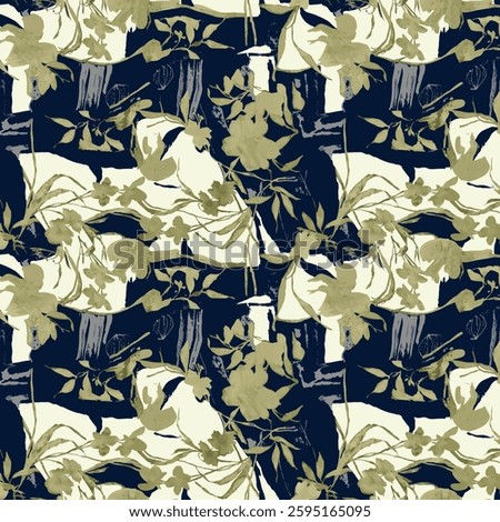 fancy allover pattern seamless floral pattern new digital print textile design