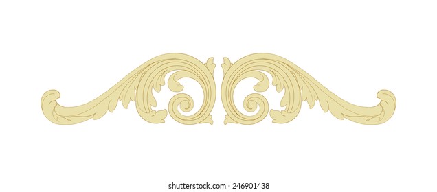 Fancy panels Rococo, Baroque. Incrustation wood veneer.