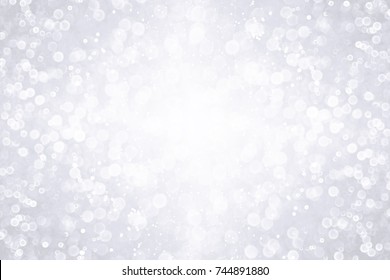 Fancy silver and white glitter sparkle confetti background for happy birthday party invite, Christmas flyer, frosty icy winter snow, frozen snowflake border, 25 anniversary or glitzy wedding design - Powered by Shutterstock