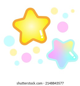 Fancy Star Colorful Illustration Material