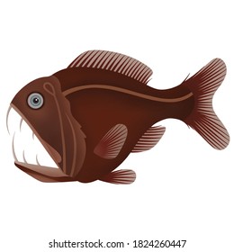 Fangtooth Deep Sea Fish Digital Illustration