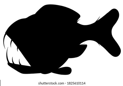 Fangtooth Deep Sea Fish Silhouette Illustration