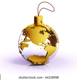 Fantastic Christmas toy Ã¢Â?Â? golden earth, 3d