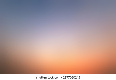 Fantastic Dawn Sky Blur Empty Background Of Bright Orange And Muted Blue Colors.