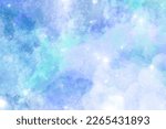 fantasy abstract background starry light blue sky, pastel gradient sky. watercolor.