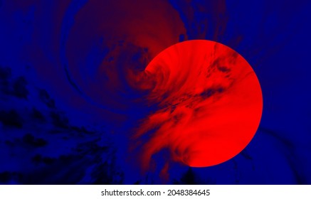 Fantasy Distant Worlds: a double red sun. Cosmic vortices