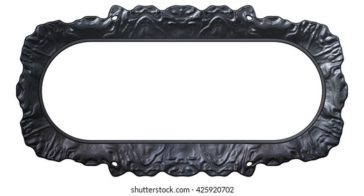 Fantasy frame isolated on white background 3D illustration