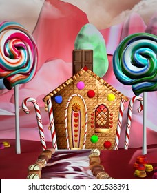 Fantasy House In A Candy Land