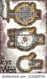 Fantasy Illustration Of A Dungeon Map For   Games Or Similarly Based Fantasy Publications.