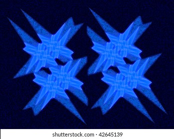 Fantasy illustration simulating blue crystals