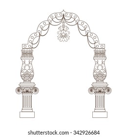 Original Designed Arch Antique Architecture Vector Stock Vector ...