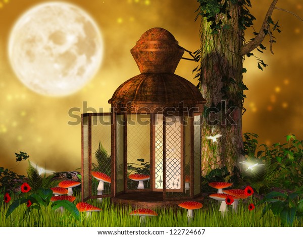 Fantasy Old Lantern Stock Illustration 122724667